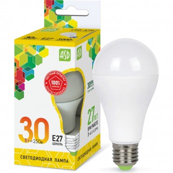 Лампа светодиодная ASD LED-A70-std 30Вт 230В Е27 3000К 2700Лм