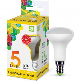 Лампа светодиодная ASD LED-R50-standard 5Вт 230В Е14 3000К 450Лм